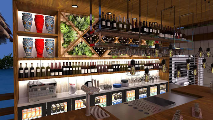 design cocktail bar, coffee shop, pizza, cafe and restaurant designs