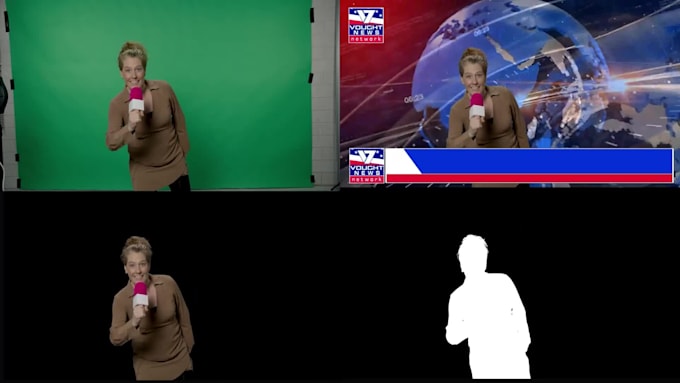 do rotoscoping, green screen removal and chroma keying