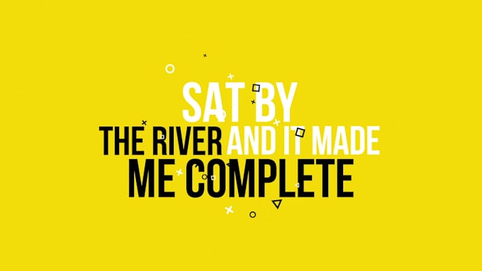 create kinetic typography lyrics animation video