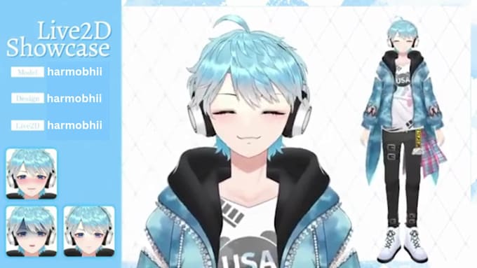do live 2d vtuber model live2d rigging anime vtuber commission for vtube studio