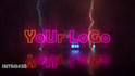 create neon logo animation with lightning effect