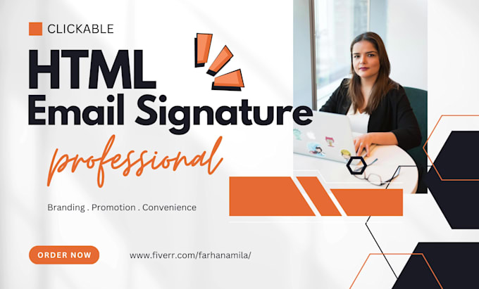 make clickable email signature or HTML email signature for gmail, outlook, mac