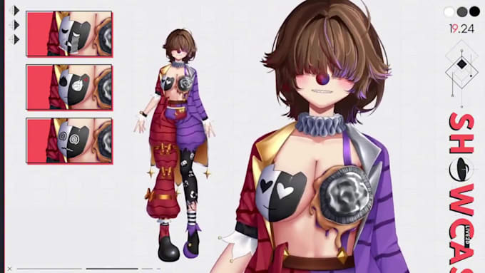 draw and rig custom live2d vtuber model, live2d rigging for vtube studio