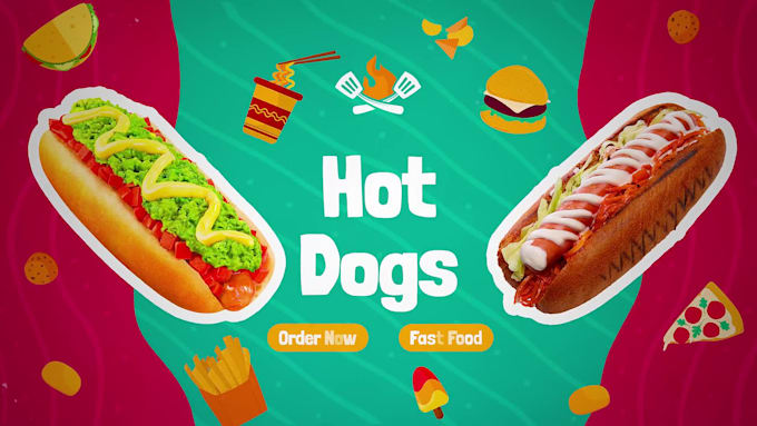 make eye catching food menu promo video