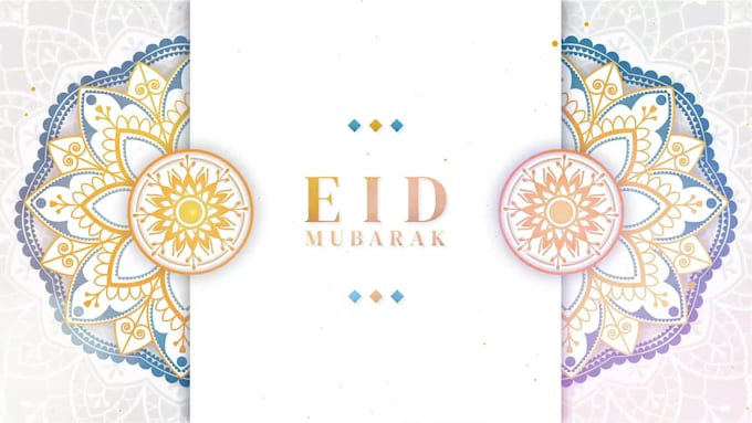 create eid mubarak video or eid al adha greetings