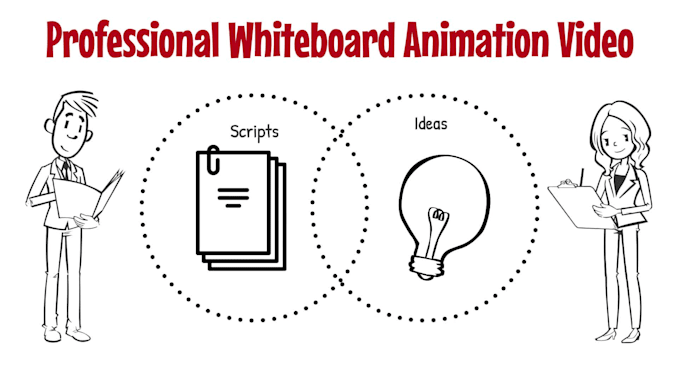 create a premium whiteboard animation explainer video in 24h