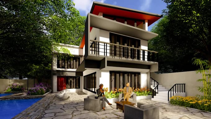 design, 3d modeling, and rendering   your house