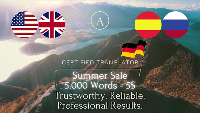 be your translator for german, russian, english and spanish