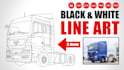 draw any image into vector line art illustration in 3 hours