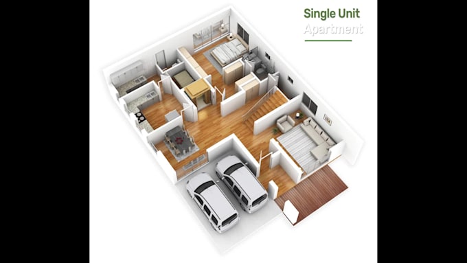 do attractive and realistic 3d floor plan rendering