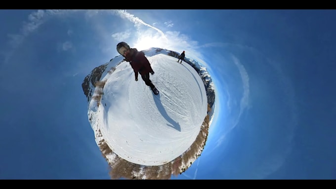 edit skiing insta360 VR drone video professionally