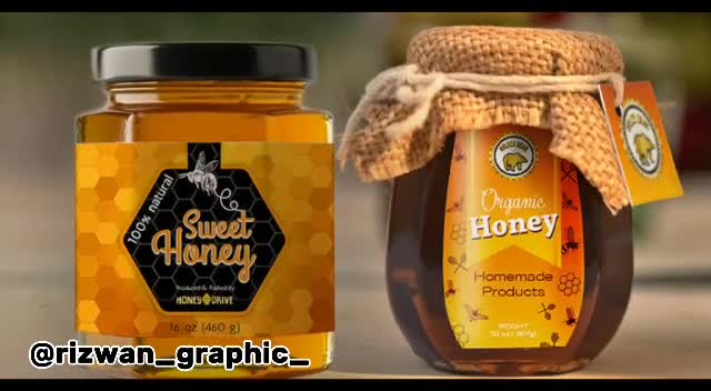 do attractive or eye catchy honey, coffee logo label design