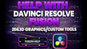 help with fusion workflows in davinci resolve