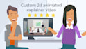 create a custom 2d animated explainer video or sales video