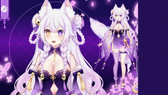 draw and rig live2d model, 2d vtuber rigging, 2d vtuber model, vtuber avatar