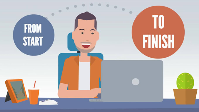create 2d animated explainer video in 24h