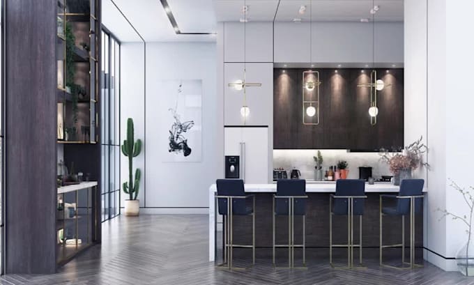create photorealistic 3d rendering for interior and exterior design