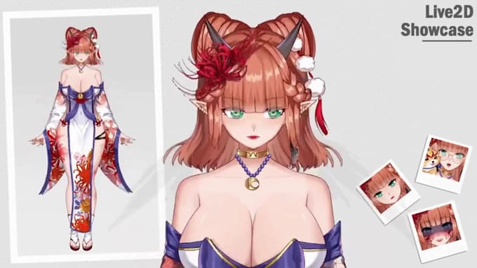 design quality male or female 2d vtuber model 3d vtuber rigging live2d vtube