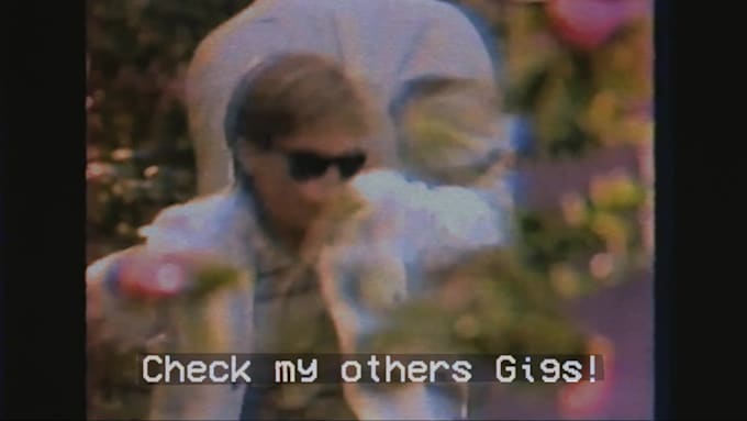 make vaporwave old vhs video