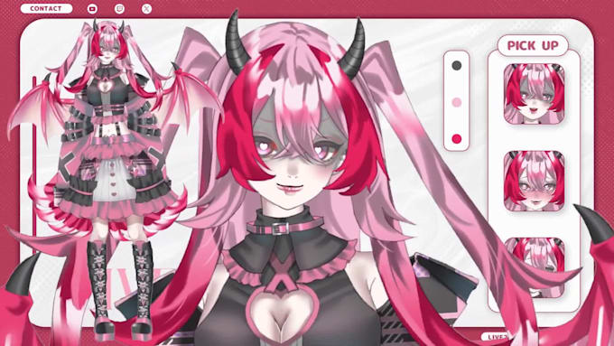 draw and rig live 2d vtuber model, live 2d vtuber model, vtuber commission