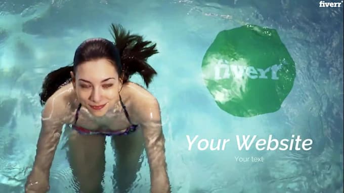 create a promo video with your logo in swimming pool