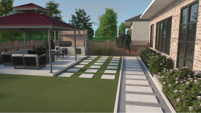 do backyard landscape design as landscape architect