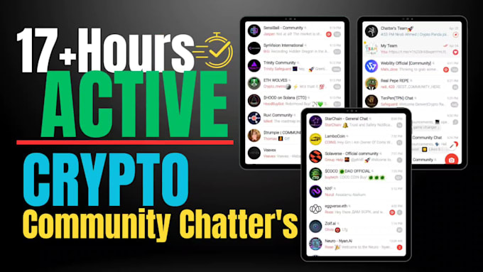 manage a crypto chatters team to grow your project