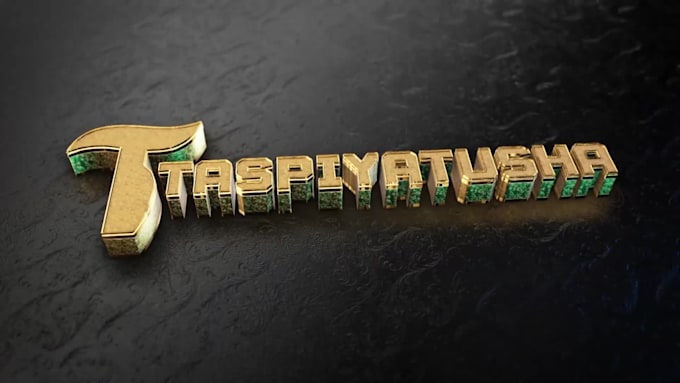 create gold 3d logo animation intro video within 24h