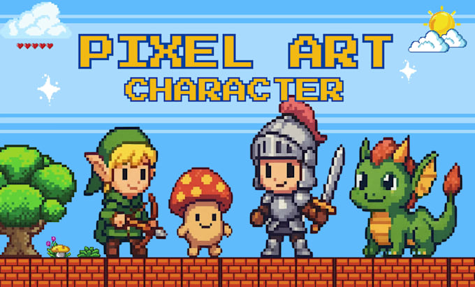 design pixel art characters and sprite sheet animation for your game