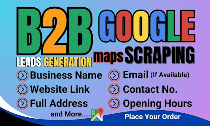 do b2b lead generation service, google maps data scraping, b2b data extraction