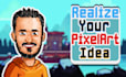 draw a pixel art character, asset, or environment