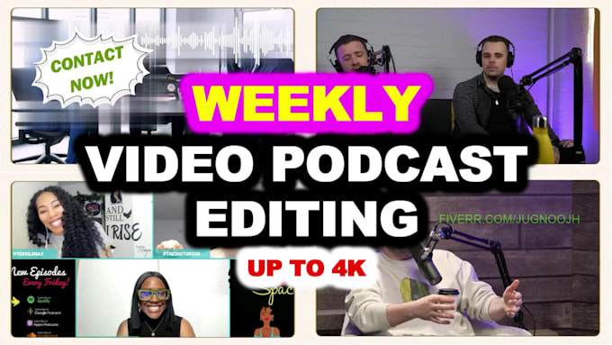 edit audio video of weekly video podcast professionally