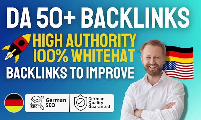 high da 50 SEO backlinks link building increase domain raiting german quality