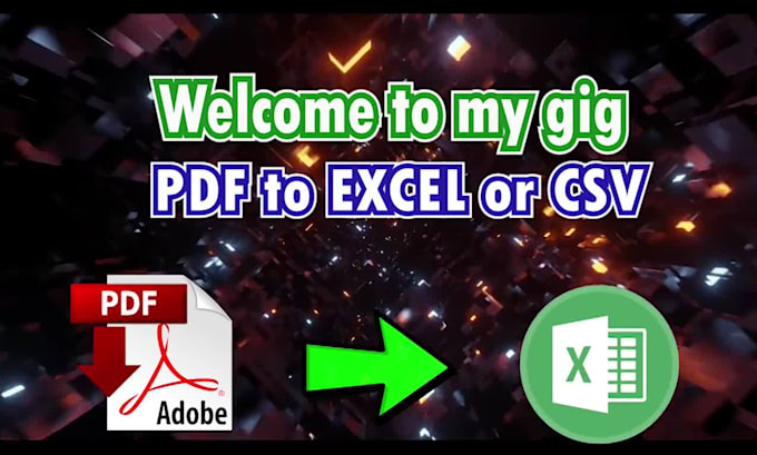 convert PDF or scanned documents to excel, CSV or google sheets