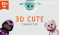 design 3d cute characters, animals, cartoon modeling for your mascot or 3d print