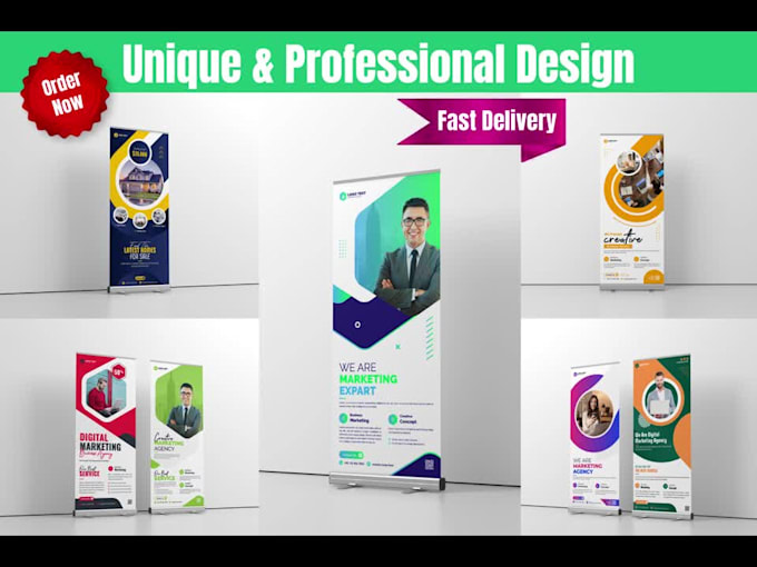 do custom print ready roll up banner designs for events and promotions