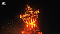 create glossy 3d and fire logo intro animation