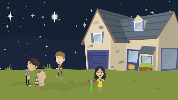 create attractive children book animation, 2d animation, kids animation video