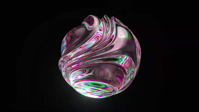 create 3d abstract animation loop, motion design and seamless visuals