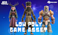 create low poly character modeling, rigging, and game assets