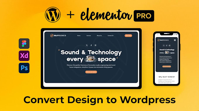 convert figma to wordpress elementor pro responsive website