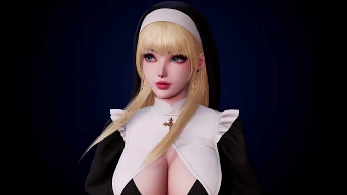 create 3d character modeling for unreal engine or vtuber