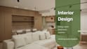 design and render 3d interior for bedroom or living room with modern style