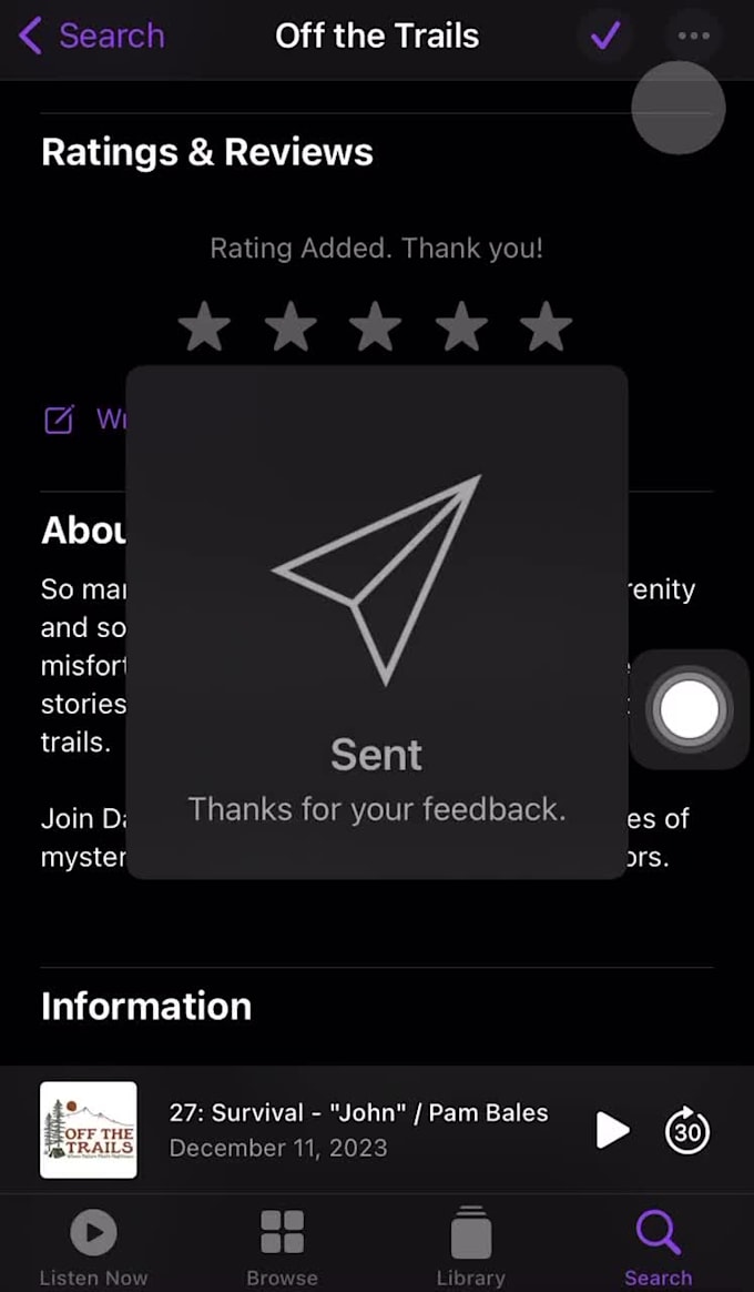 listen and review your podcast