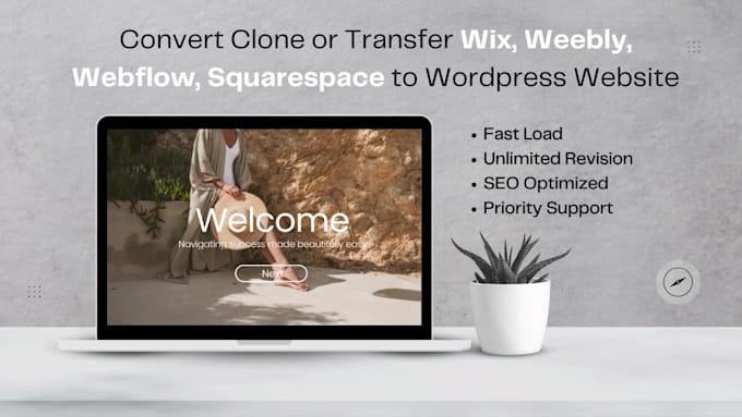 convert clone or transfer wix, weebly, webflow, squarespace to wordpress website