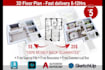 convert 2d to 3d floor plan in 8hrs