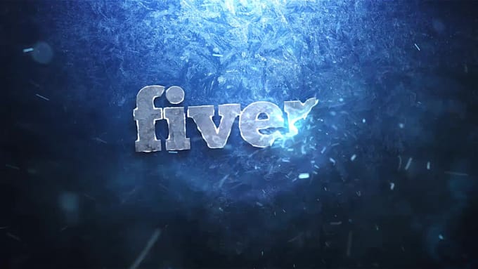 create a cool frozen ice logo or text reveal