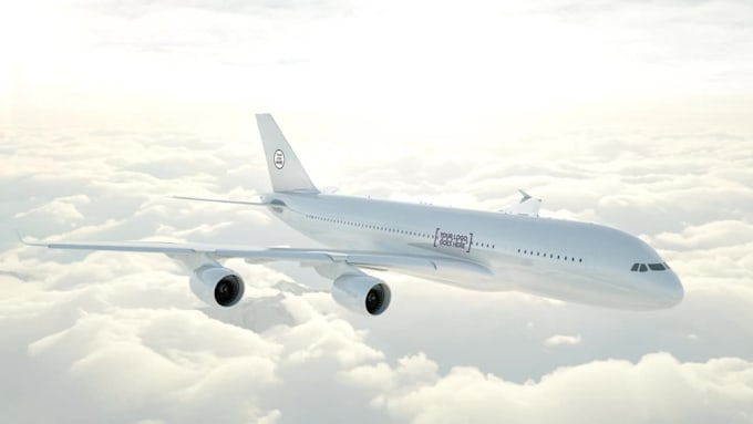 add any logo and text in airplane video