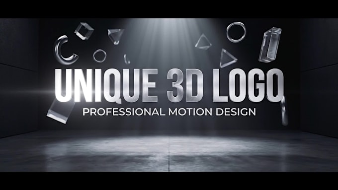 create professional custom 3d logo animation and intro reveal