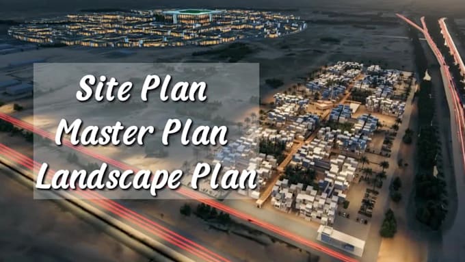 render architectural site plan, master plan, landscape plan